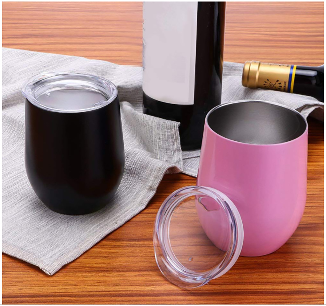 Egg Shell Double Wall Sublimation Blank Water Bottle Stainless Steel Wine Cup