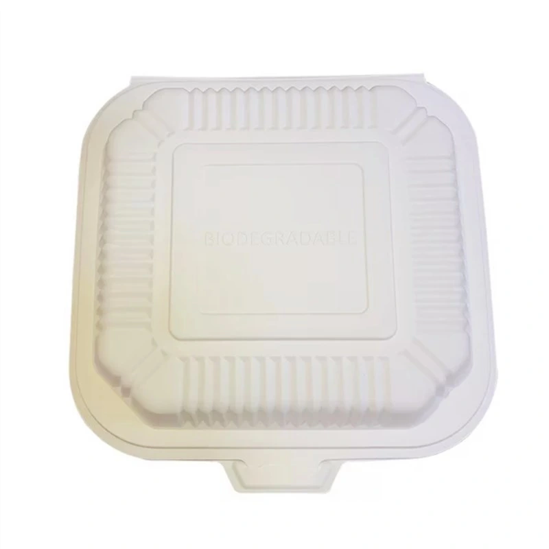 Rectangular 750/1000ml Biodegradable Disposable Lunch Box Takeaway Lunch Box Cornstarch Lunch Box