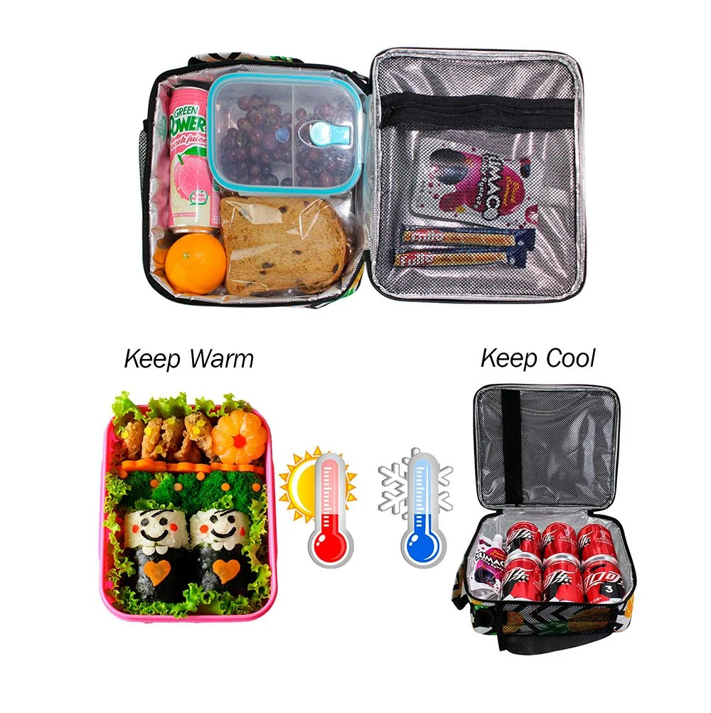 Girls Pineapple Lunch Cooler Bags Box Prep Kids Insulated Lunch Box Waterproof Lunch Tote with Zipper for School Work Outdoor