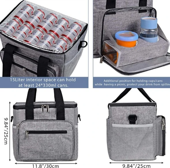 Waterproof Oxford Solid Thermal Insulation Kids Lunch Bags Women Portable Heat Preservation Picnic Lunch Box PEVA Food Bag Lunch Box Ice Pack