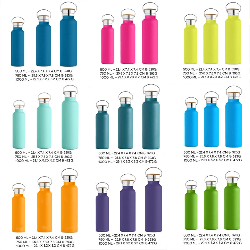 Double Wall 304 Stainless Steel Insulated Vacuum Thermos Sports Water Bottle