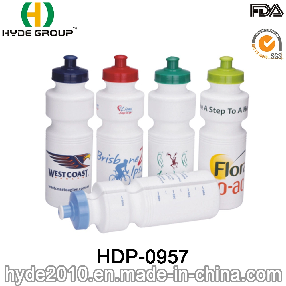 500ml/750ml Hot Sale Running Bicycle Custom Logo Plastic Sport Water Bottle (HDP-0957)