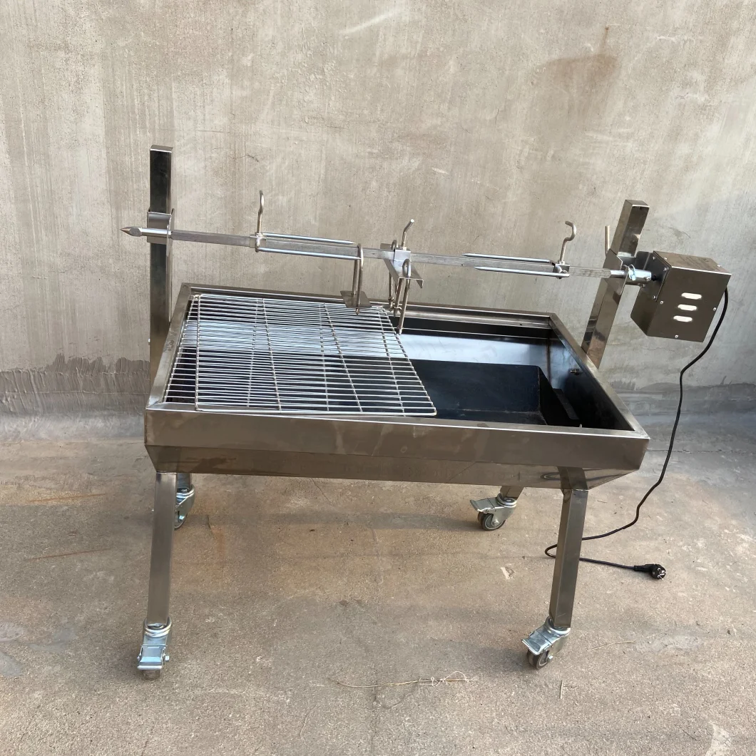 Stainless Stee Grill Foukou BBQ Chicken Rotisserie Food Cart with High Quality