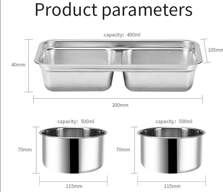 1400ml Mini Rice Cooker 304 Stainless Steel Portable Takeaway Food Container Electric Lunch Box