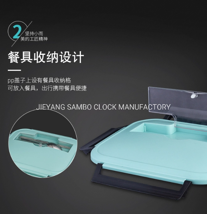 Customized Double Layer Big Stainless Steel 304 Plastic Bento Dinner Lunch Box