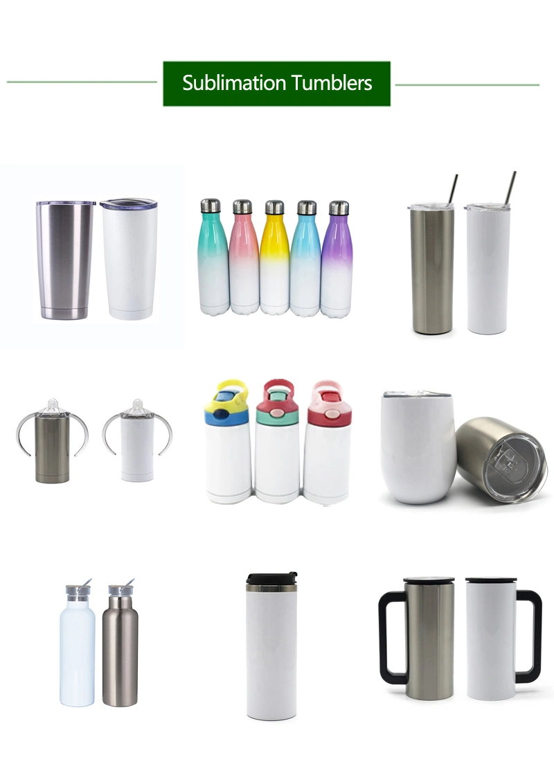 Sublimation Stainless Steel Outdoor Water Bottle with Straw Top