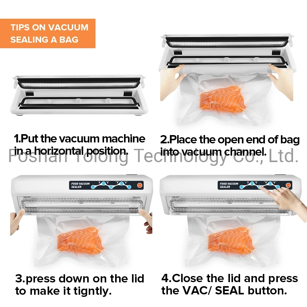 Plastic Bag Roll Vacuum Sealer Stainless Steel Food Storage Vacuum Machine