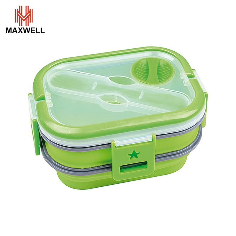 Stackable Bento Children Foldable/Folding Open Mold Lunch Box Food Container