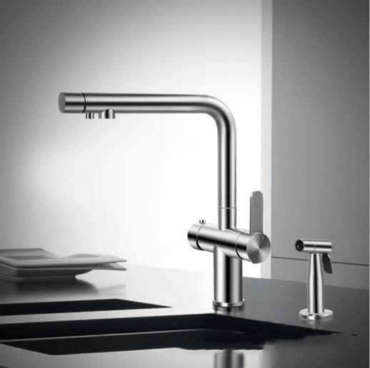 New Design 304 Stainless Steel Cold and Hot Water Pure Water Three Water Faucet in One