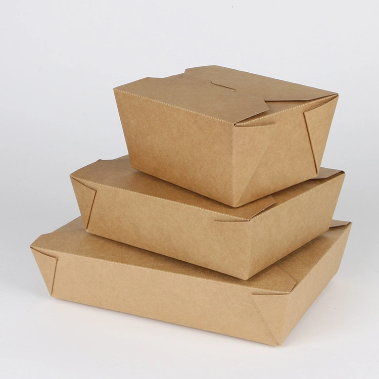 Food Bowl Disposable Take out Kraft Paper Box Takeaway Boxes Sushi Salad Food Packaging Box