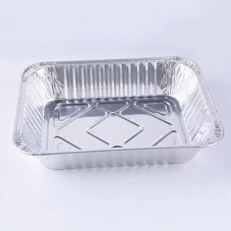 Durable 4 Compartment Divided Aluminum Foil Container Buffet Food Trays