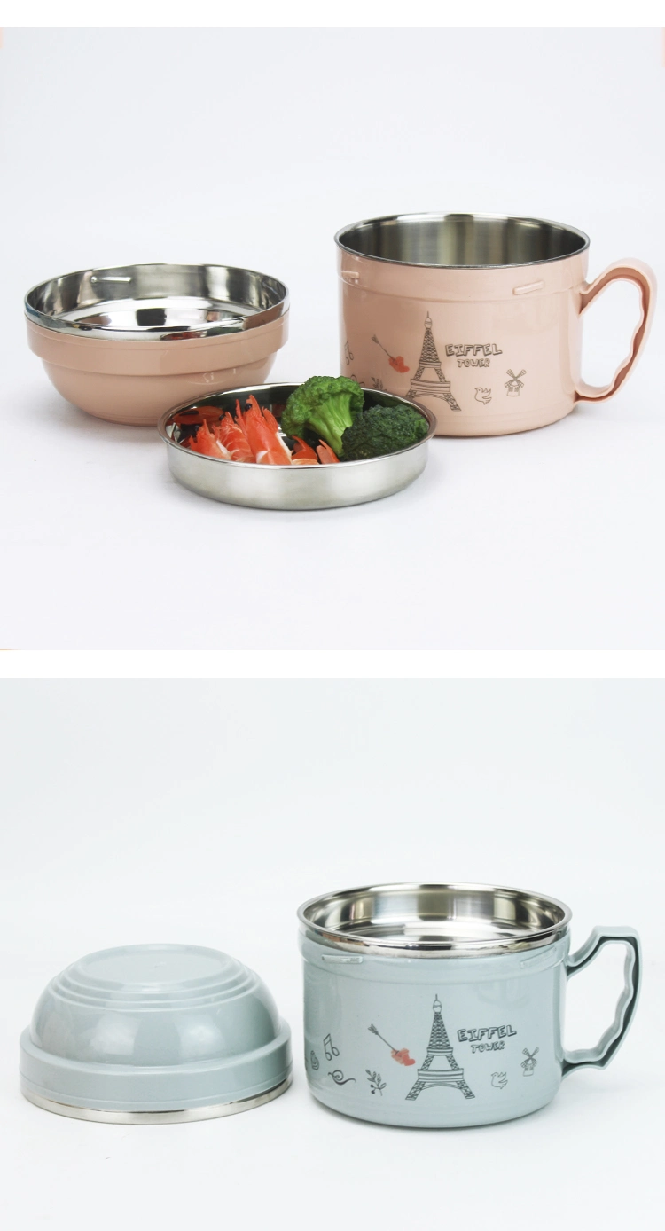 Stainless Steel Take Away Soup and Noodle Bowl Portable Food Container