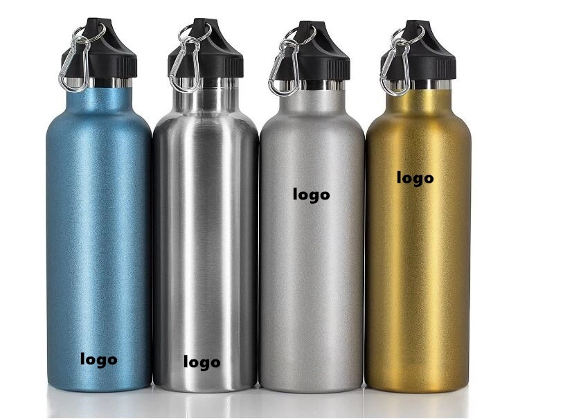 High Quality Stainless Steel Water Bottle Double Wall Insulated Sports Water Bottle with Carabiner