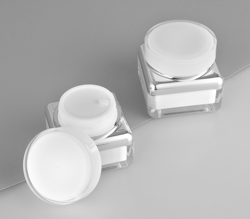 Bulk Price 30g 50g White High End Luxury Double Wall White Cosmetic Container Cream Cosmetic Jar