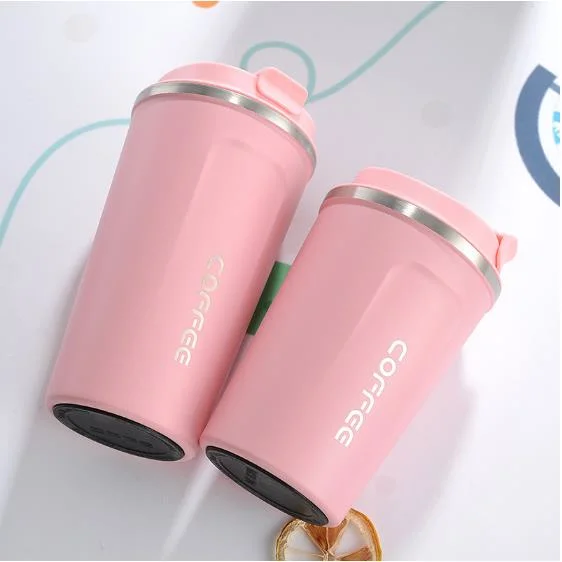 Office Travel Double Wall 380ml/500ml Insulated Thermos Vacuum Flask, Stainless Steel Coffee Thermos