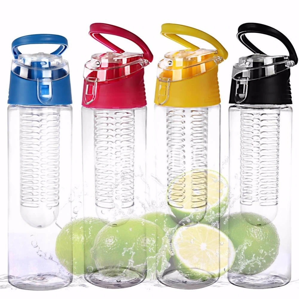 24 Oz Wholesale Logo Printing Plastic Bottles, Filtered Water Bottles, Tritan Plastic Fruit Water Bottles