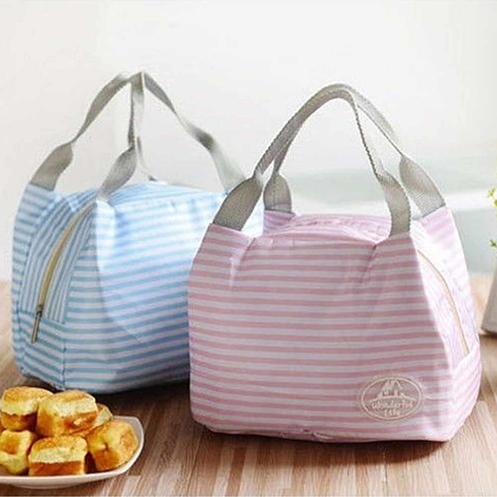 Women Kids Men Cooler Lunch Box Bag Insulated Canvas Lunch Bag
