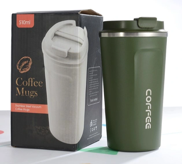 Office Travel Double Wall 380ml/500ml Insulated Thermos Vacuum Flask, Stainless Steel Coffee Thermos