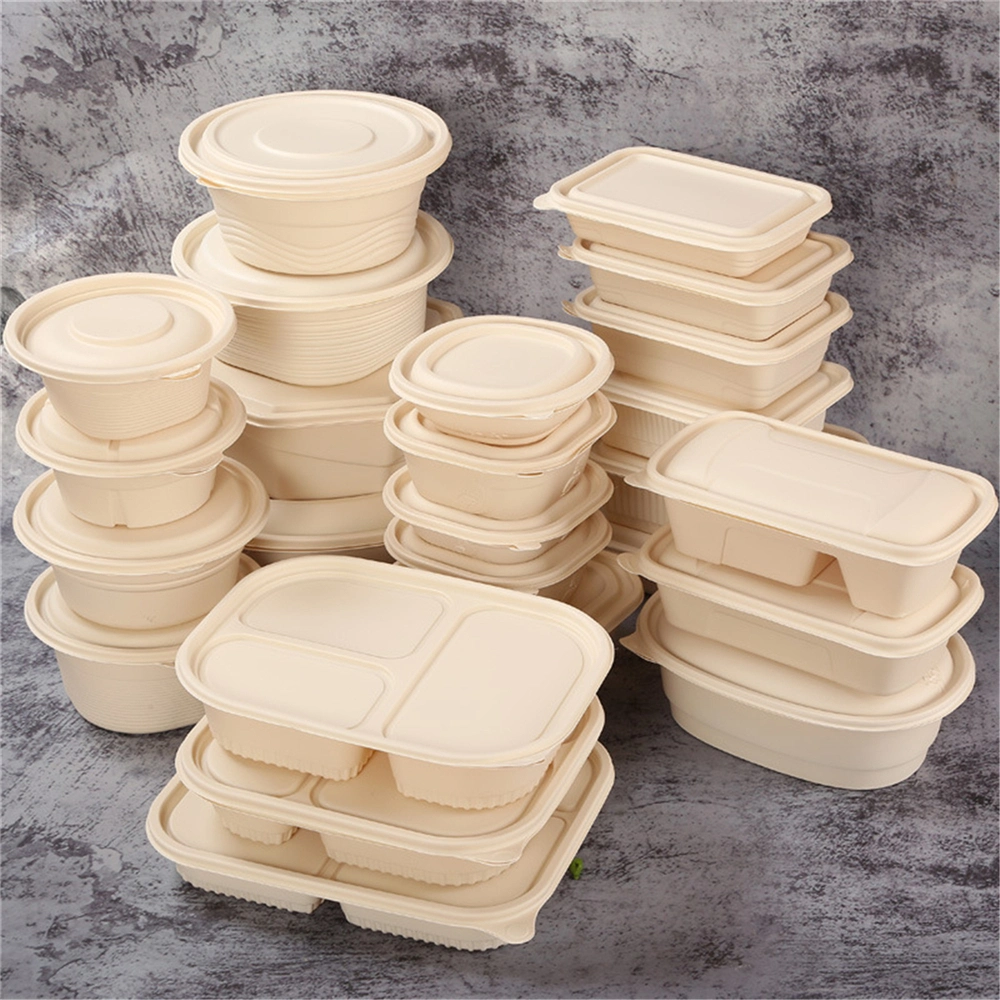 High Quality Take Away Lunch Box Disposable Biodegradable Cornstarch Food Container