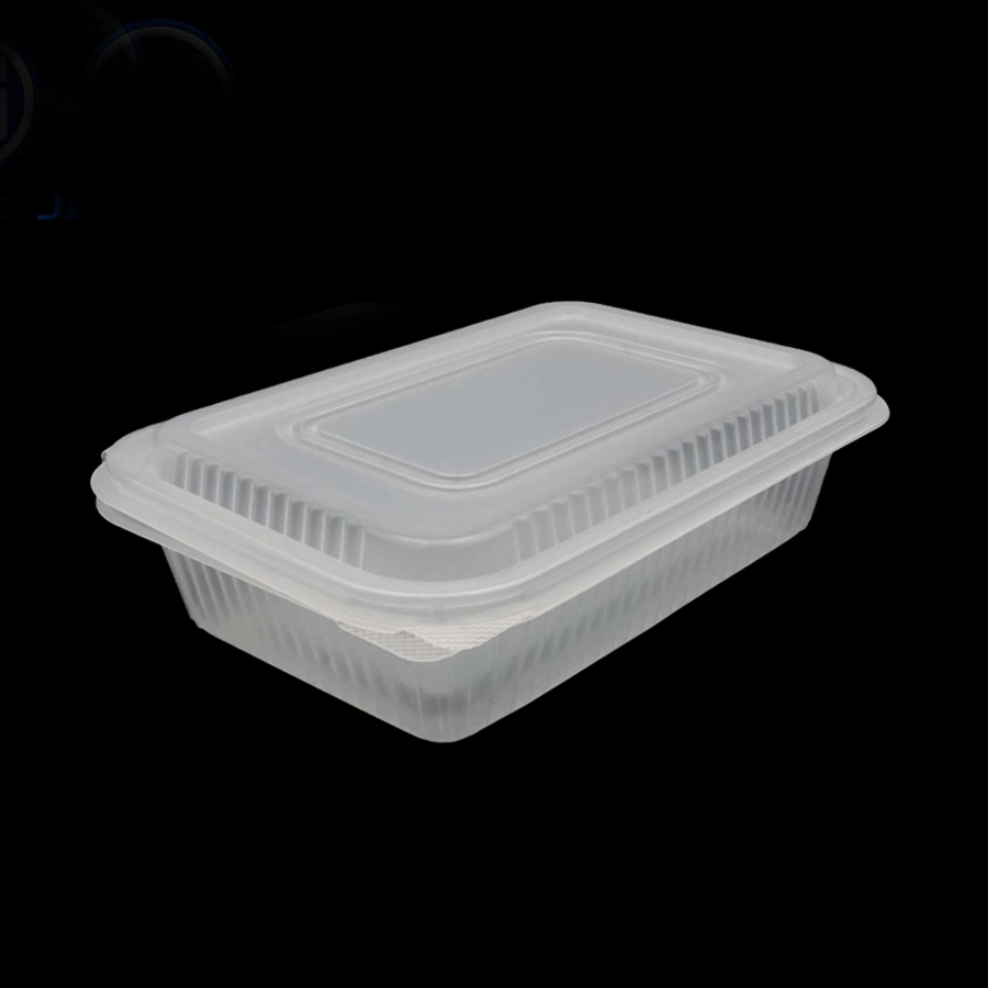 Take-out plastic PP disposable microwave bento lunch box 3 compartment food container