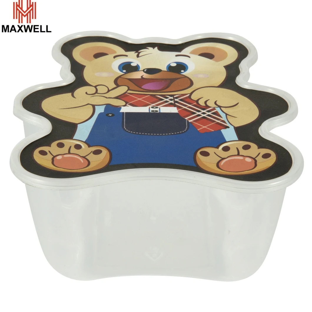 Custom Plastic Portable Cartoon Bear Kids Leakproof Children's Lunch Box