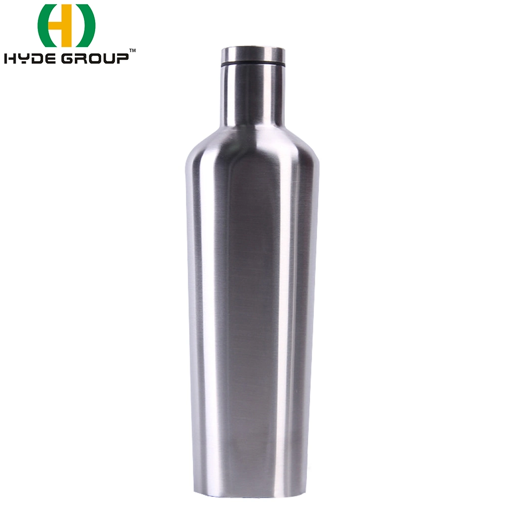 25oz / 750ml 304 Stainless Steel Wine Bottle Double Wall Insulated Vacuum Water Bottle