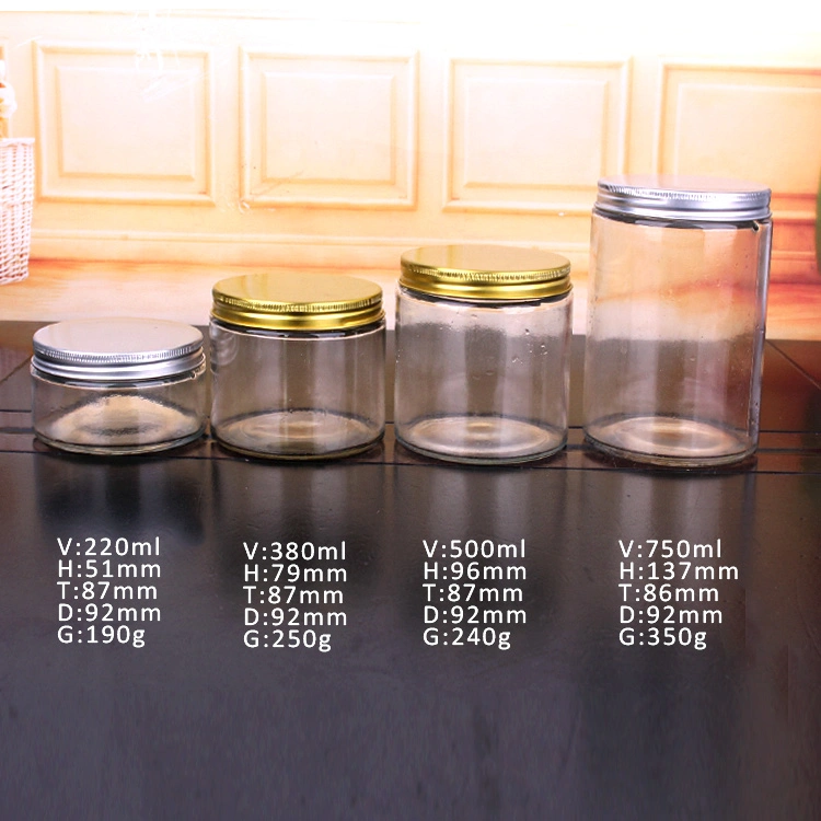 Airtight Glass Decorative Jar with Stainless Steel Lid Food Storage Containers