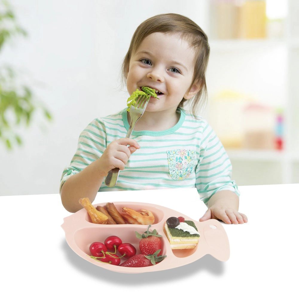 Compartment Divided PP Food Portion Plate for Baby Kids