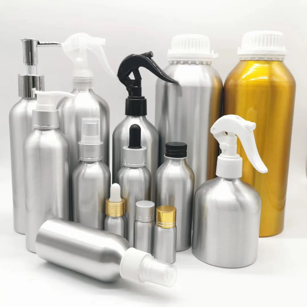 Eco-Friendly Cosmetics Aluminum Bottle Custom Logo Spray Aluminum Bottles 100ml-1000ml
