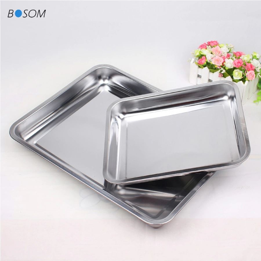 304 Stainless Steel Tray High Quality Food Grade Dishes Big Capacity Plate