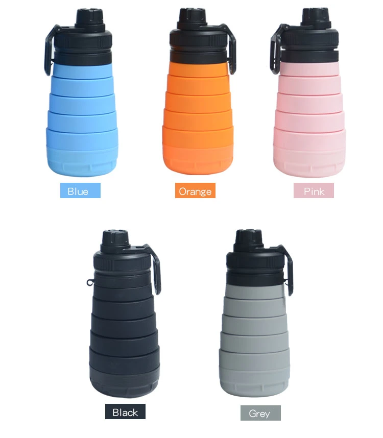 Custom Logo Unbreakable Sport Bottles Water Bottle 500ml 750ml Silicone Water Bottle BPA Free