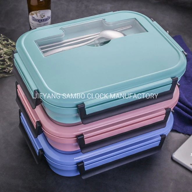 Customized Double Layer Big Stainless Steel 304 Plastic Bento Dinner Lunch Box
