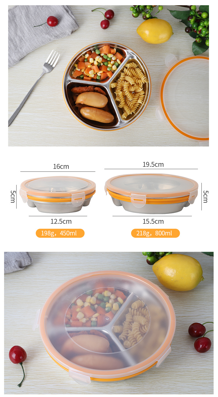 Leakproof Takeaway Food Container Stainless Steel Food Storage Container Baby Food Container Box