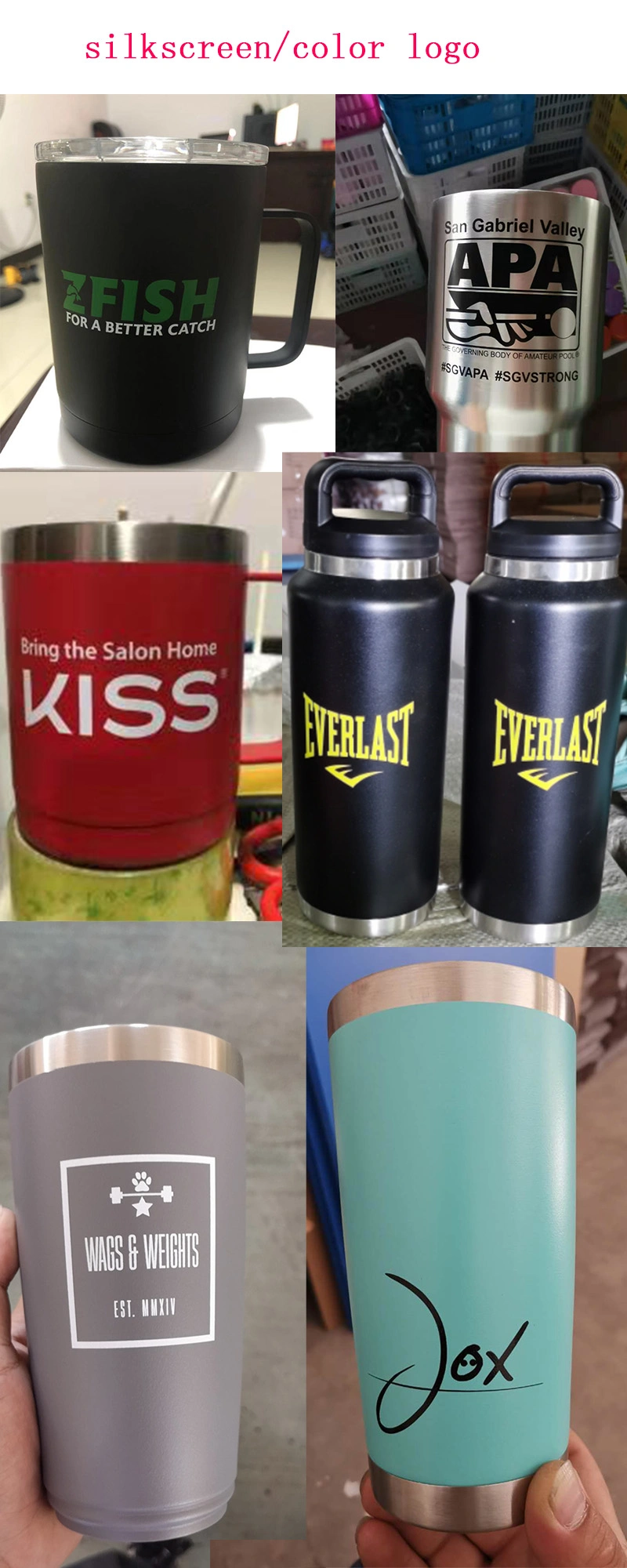 Leakproof Travel Sport High Quality 15oz/20oz/25oz/30oz Thermos Skinny Stainless Steel Tumbler