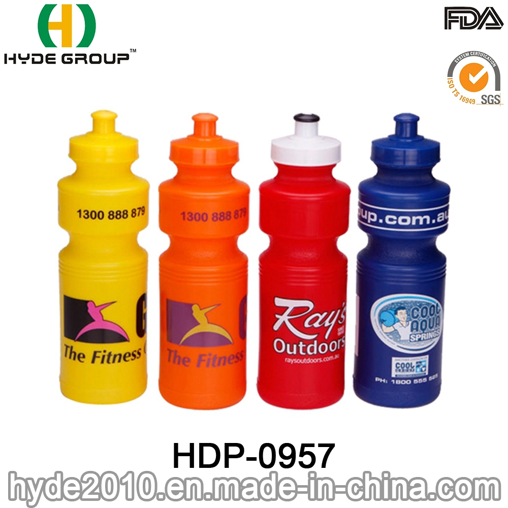 500ml/750ml Hot Sale Running Bicycle Custom Logo Plastic Sport Water Bottle (HDP-0957)