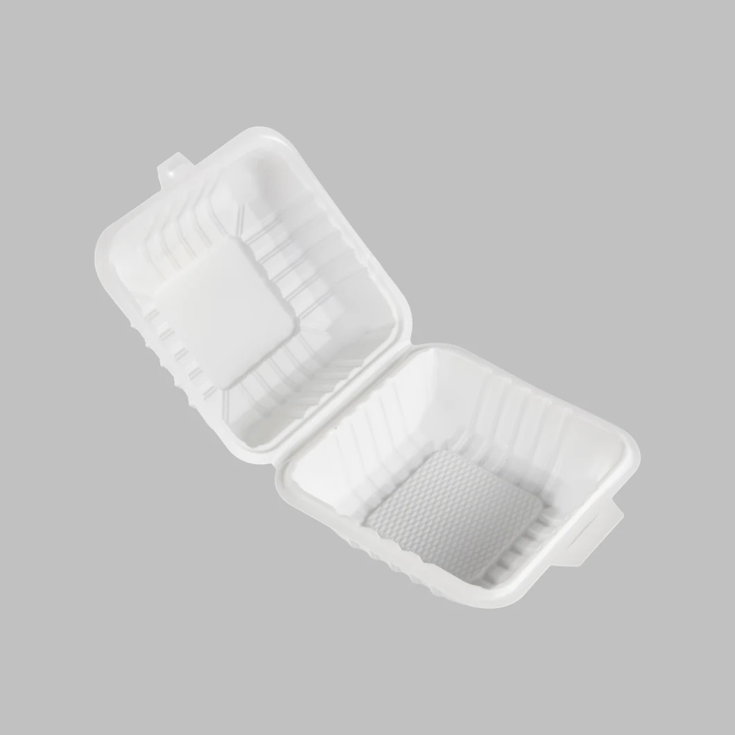 Biodegradable Compostable Food Container Box Microwave Safe Biodegradable Corn Starch Cornstarch Food Container Cornstarch Hamburger Box