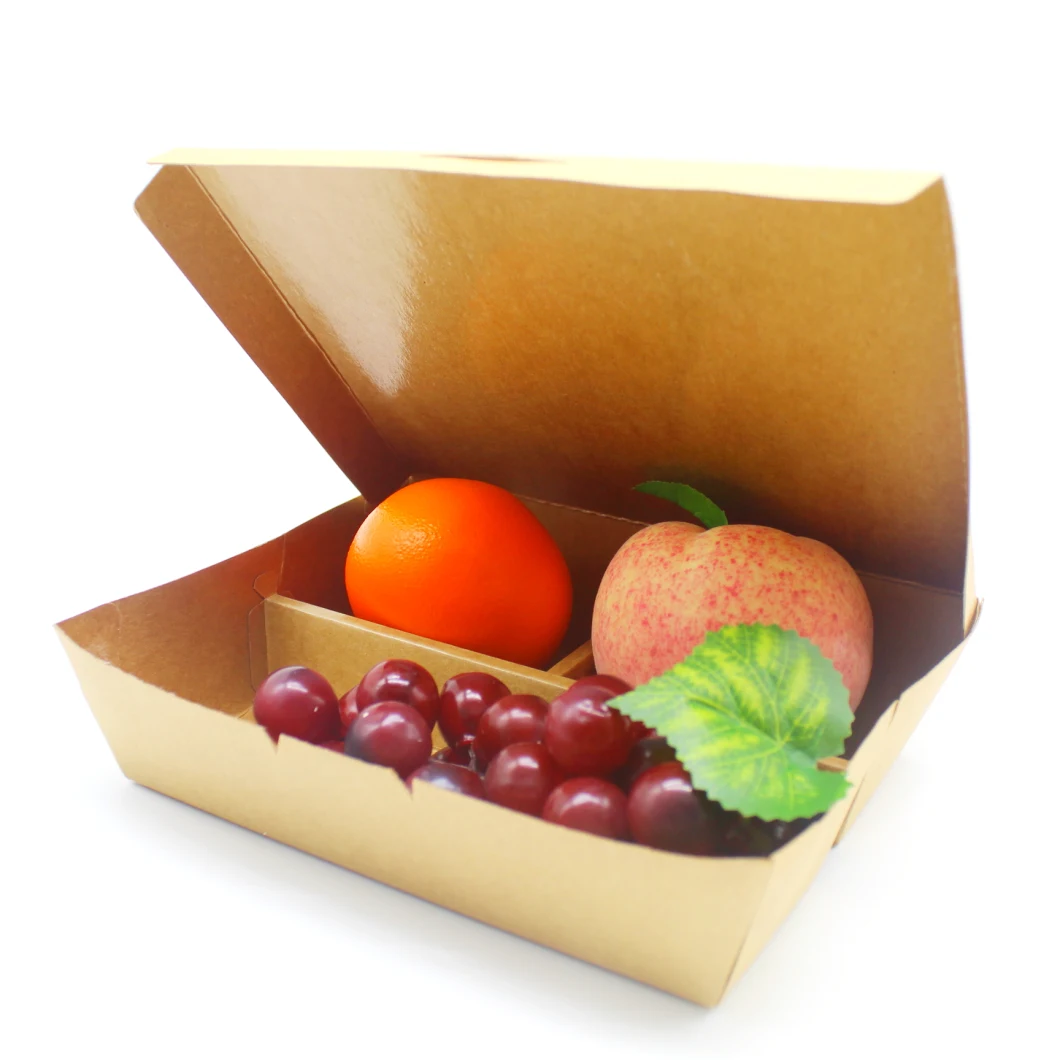 Biodegradable Disposable Lunch Box 3 Compartment Disposable Paper Pulp Lunch Box