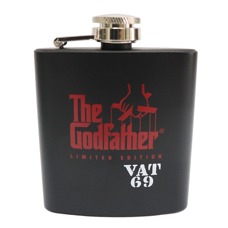 Cheap Price Black Color Painted Hot Sales Stainless Steel 304 Hip Flask for Promotional