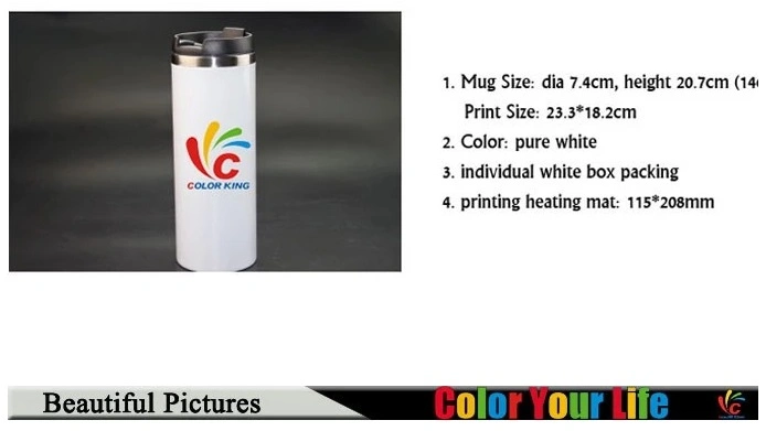 Custom Sublimation Blank 450ml Stainless Steel Water Bottle Sport Cup