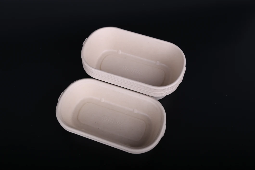 Biodegradable Disposable Wheat Straw Pulp Lunch Packaging Food Container