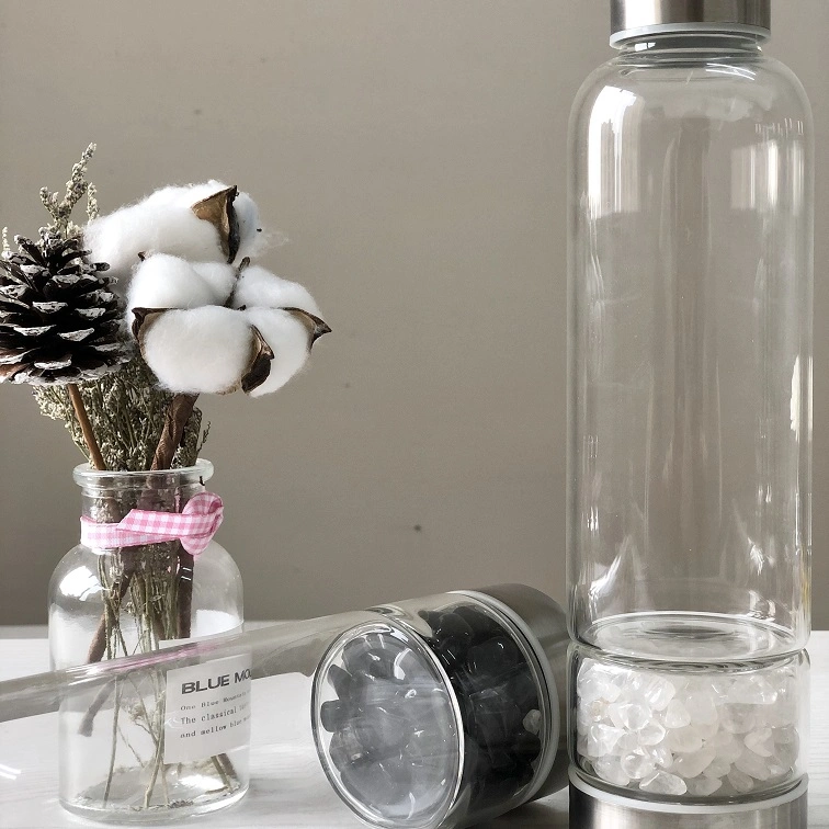 Sublimation Mug Crystal Water Bottle Healing Crystal Gem Infused Gemstone Water Bottle