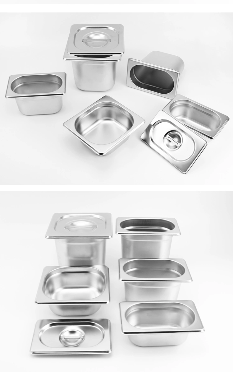 Stainless Steel Buffet Dinner Plate Food Classification Serving Number Plate Pot Food Container