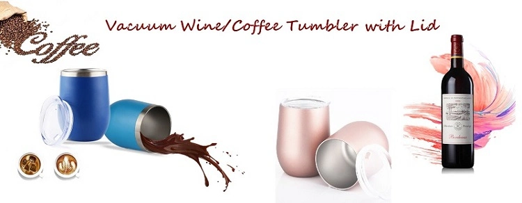 Pink Color 350ml Best Selling Double Wall Stainless Steel Thermos Vacuum Insulated Wine Glasses
