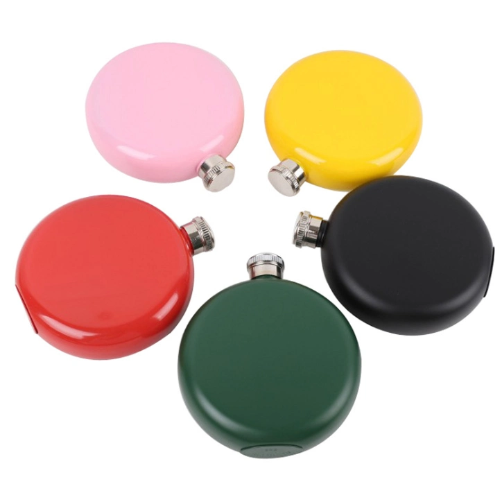 Round Shape Leakproof 5oz Stainless Steel Hip Flask