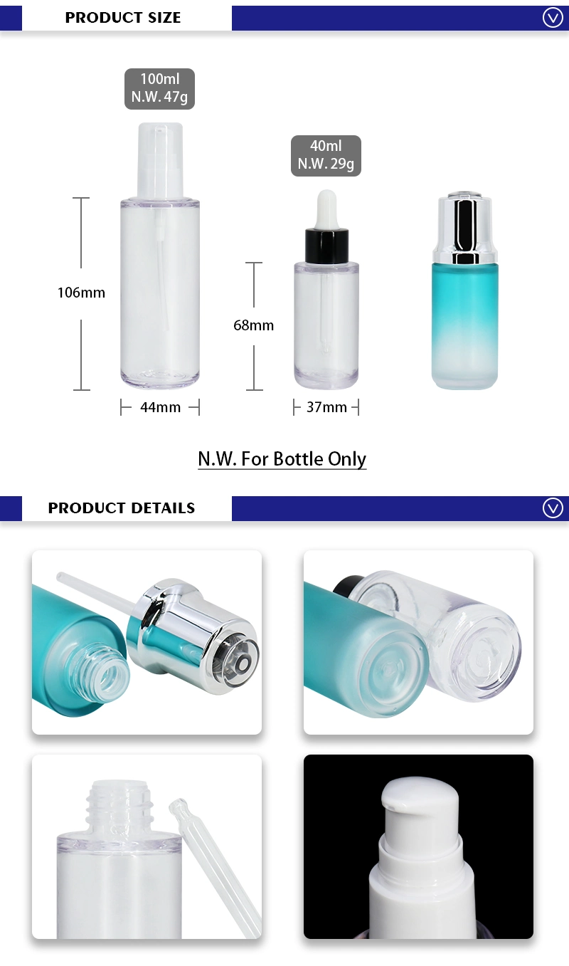 100ml Round Clear Fine Mist Spray Bottle Eco Friendly Dropper Bottles