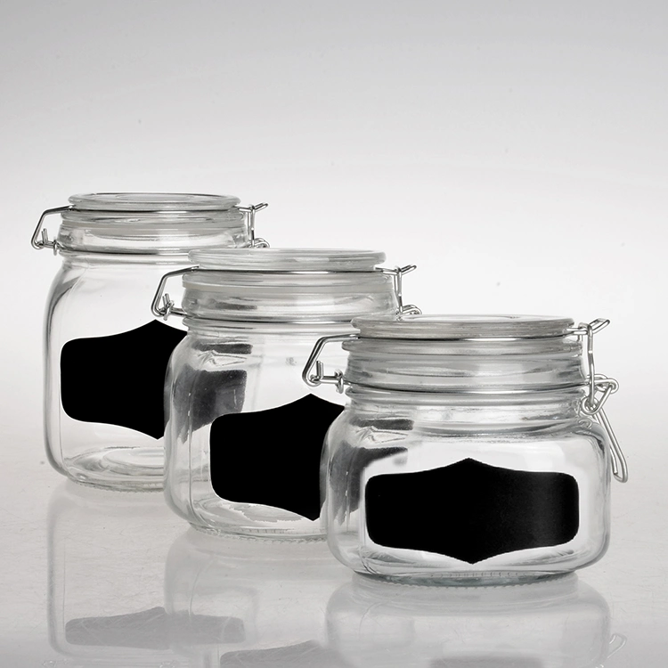 High Quality Food Grade Glass Food Storage Jar and Containers with Airtight Glass Lid