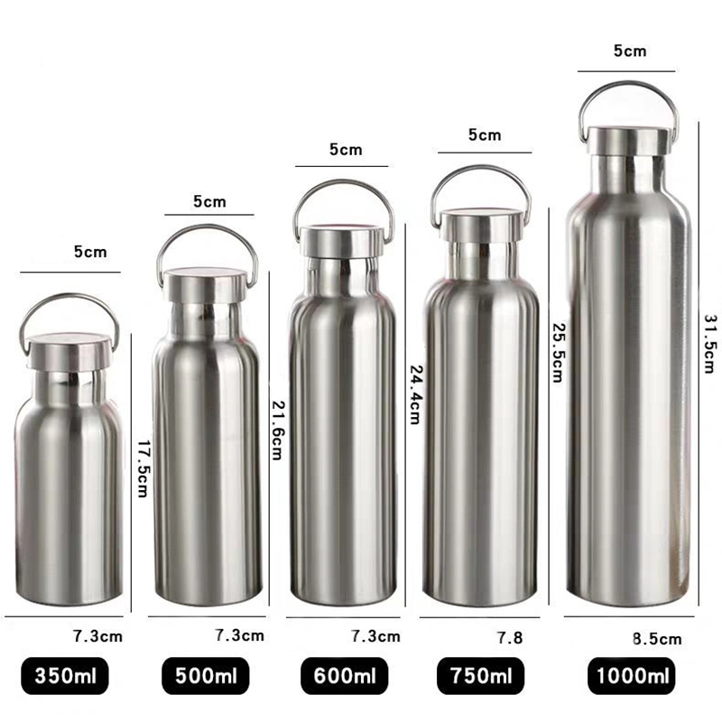 Double Wall Thermos Vacuum Flask Insulated Outdoor Sport Drink Bottle Wide Mouth Stainless Steel Water Bottles with Custom Logo