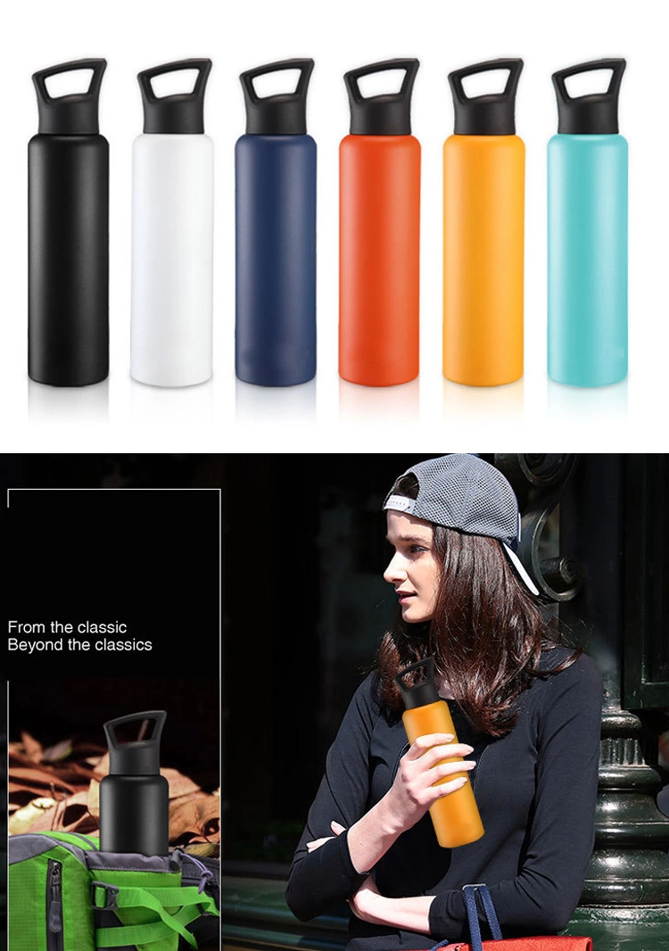 2020 Outdoor 350ml/500ml/600ml/750ml Double Wall Stainless Steel Vacuum Insulated Sport Water Bottle