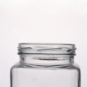 Square Clear Flint High Quality Metal Lids Storage Jar Customize Food Glass Jar Manufacturers