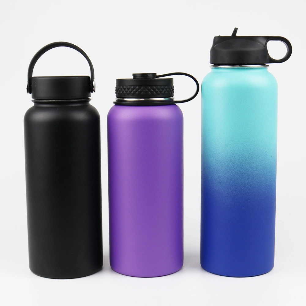 Leak Proof Stainless Steel Wide Mouth Insulated Sports Water Bottle Vacuum Tumbler Bottle
